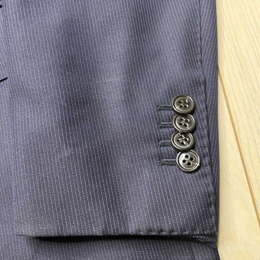 SuitSupply Vitale Barberis Super 110s Sports Blazer Striped Jacket Blue Men 41R - Picture 3 of 16